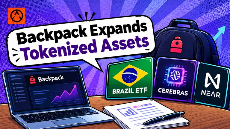 Backpack 在 Solana 上线代币化巴西 ETF 与 Cerebras 股票